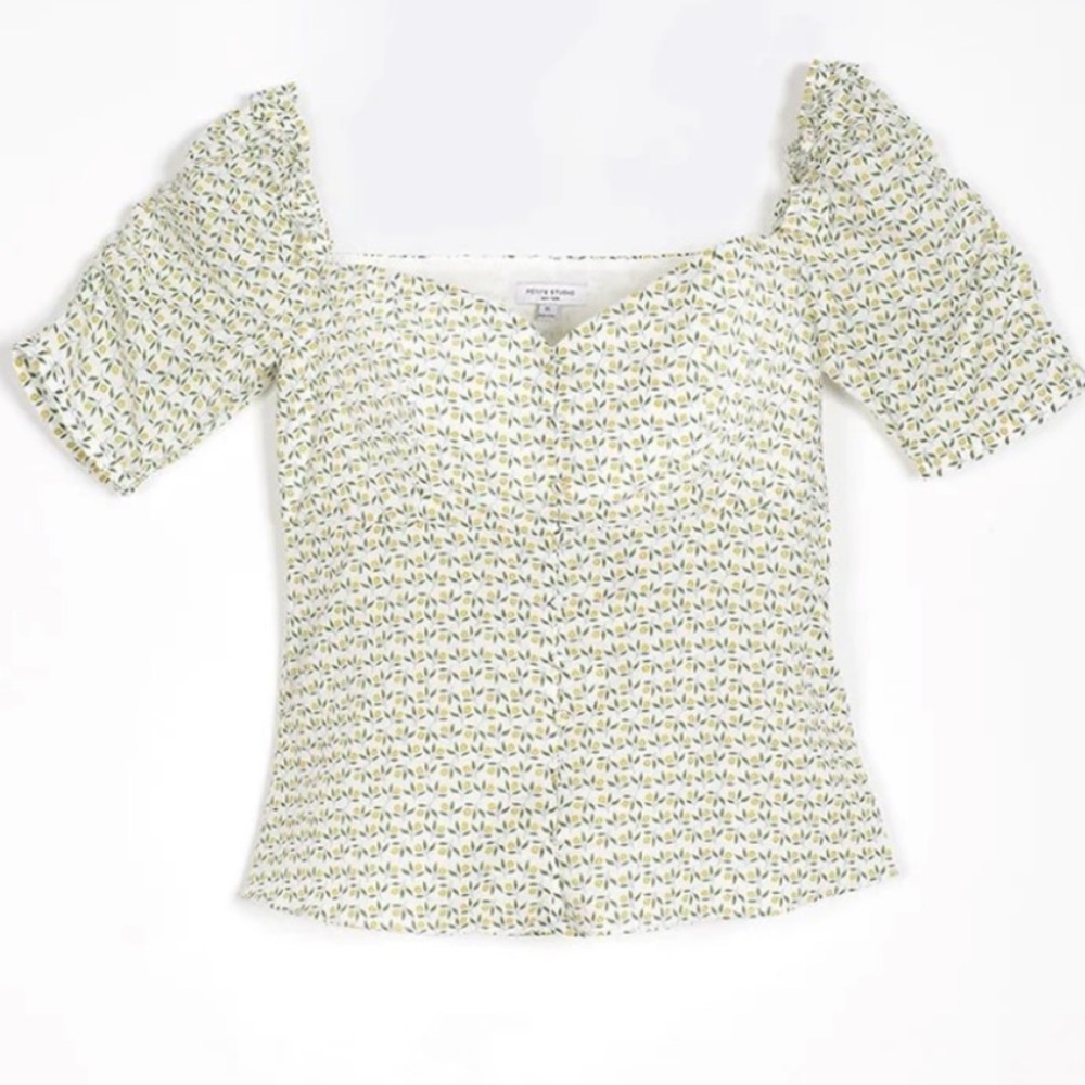 NWOT Petite Studio Lemon Tree Blouse